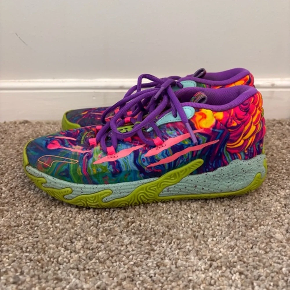 Puma MB.03 LaMelo Ball “Be You” Kids Size 3 Multicolor Basketball Shoes Rare